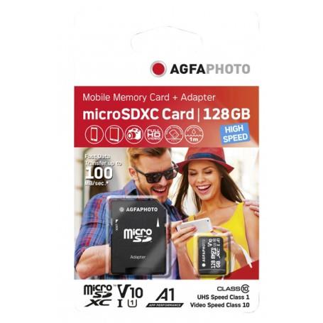 AgfaPhoto Micro SDXC UHS-1 V30 +Adapter - 128GB