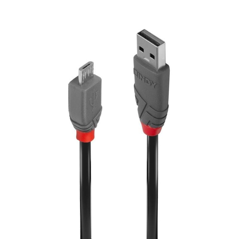 Lindy 1m USB 2.0 Type A to Micro-B Cable, Anthra Line