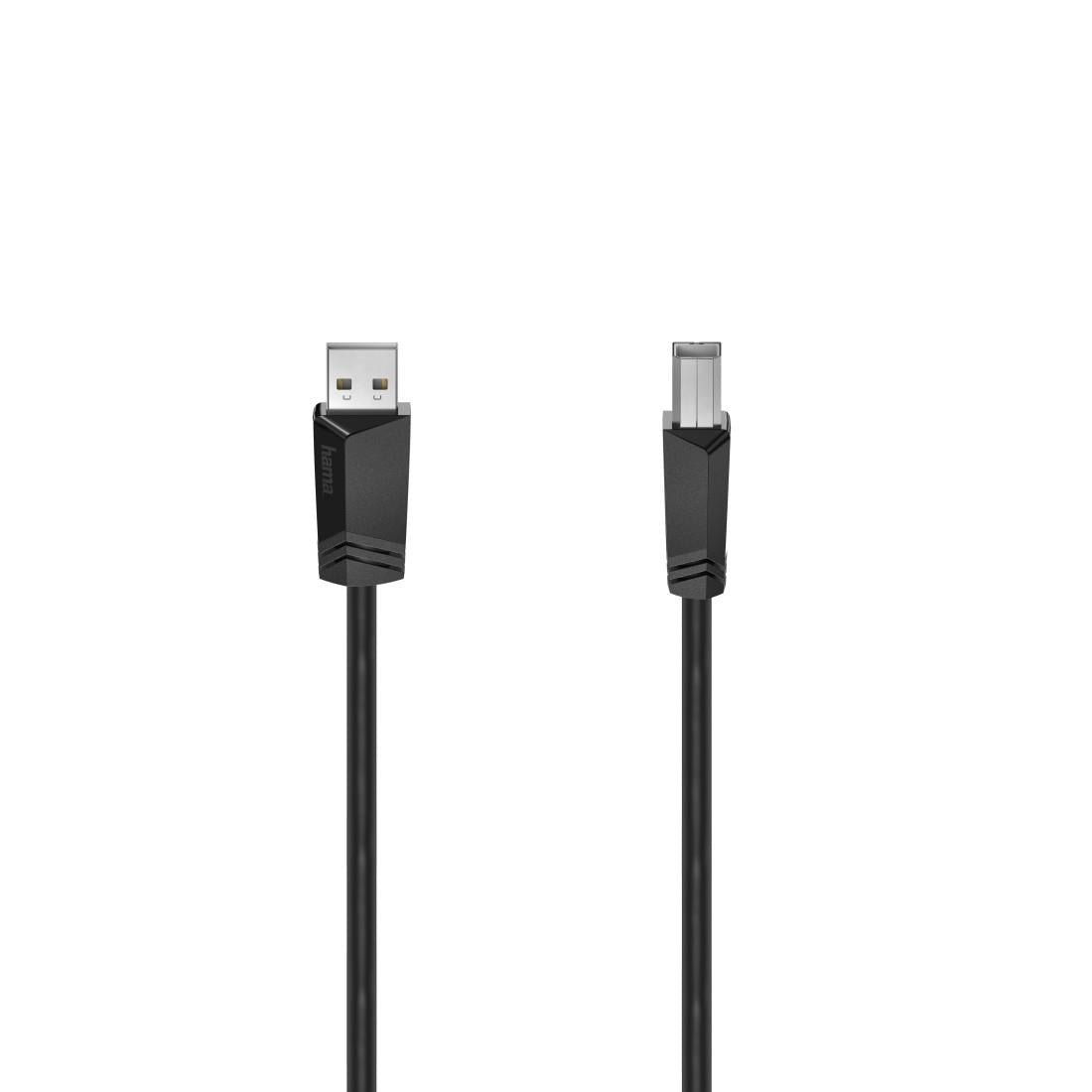 Hama USB cable USB 2.0 USB-A plug to USB-B plug - 3.00m Black