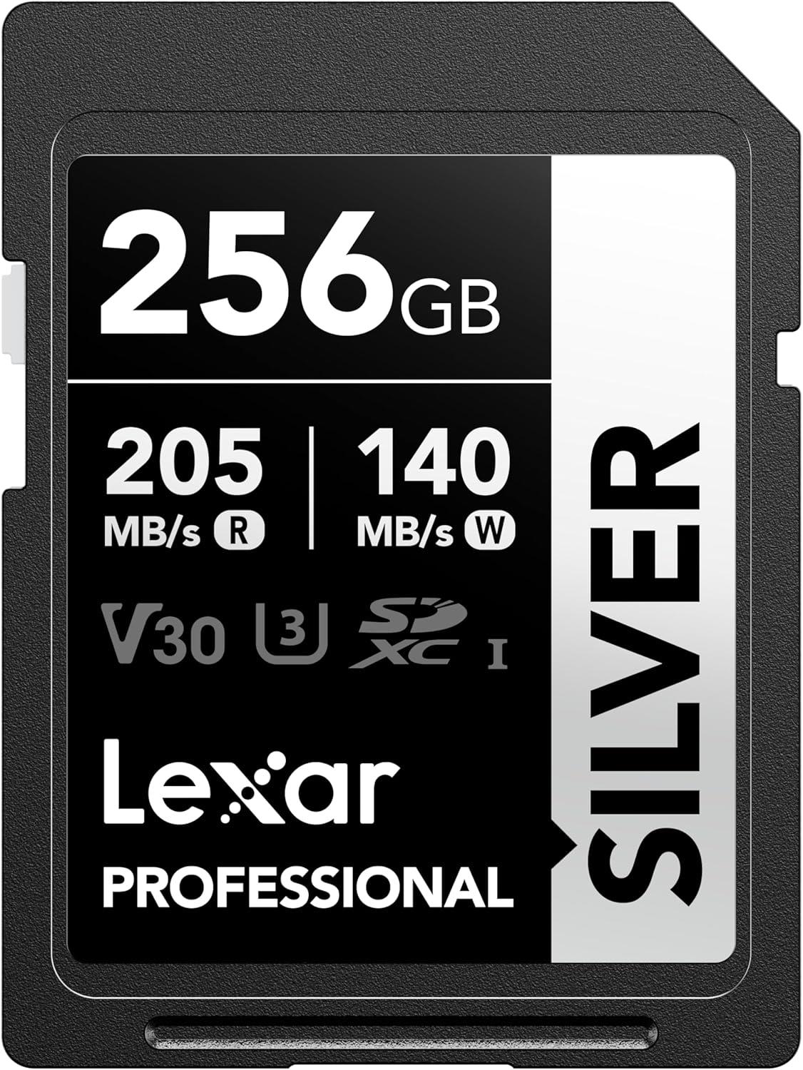 Lexar SD Silver Plus UHS-1 256GB V30 R205/W150MB/s