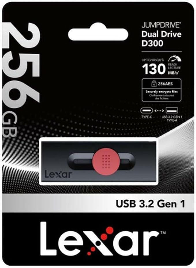 Lexar D300 Dual Drive Jumpdrive 3.2 Gen1 - 256GB