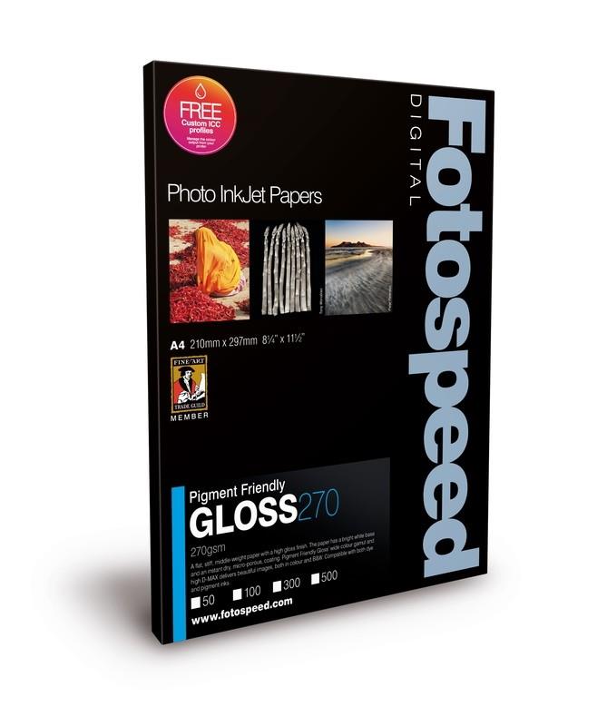 Fotospeed PF Gloss 270 Pigment Friendly A4 100 Sheets