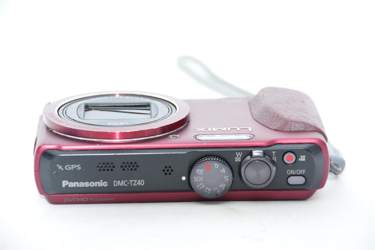 Used Panasonic Lumix DMC-TZ40 Compact Camera - Red