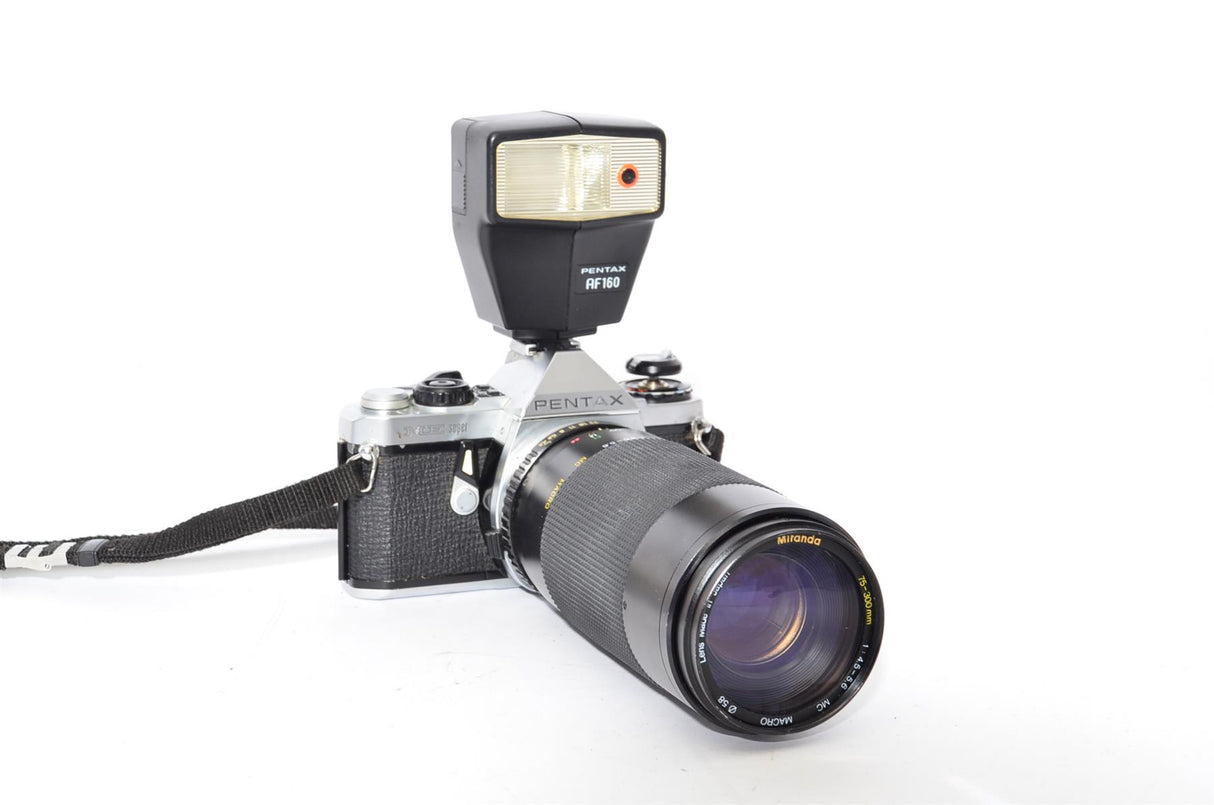 Used Pentax ME Super with Miranda 75-300mm f/4.5-5.6 lens