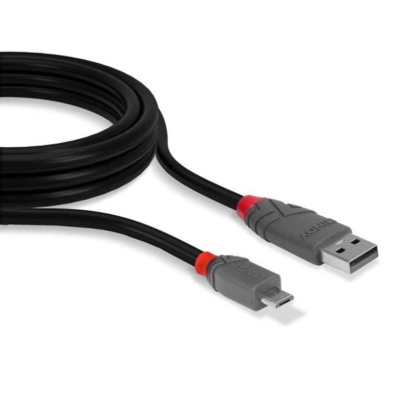Lindy 1m USB 2.0 Type A to Micro-B Cable, Anthra Line