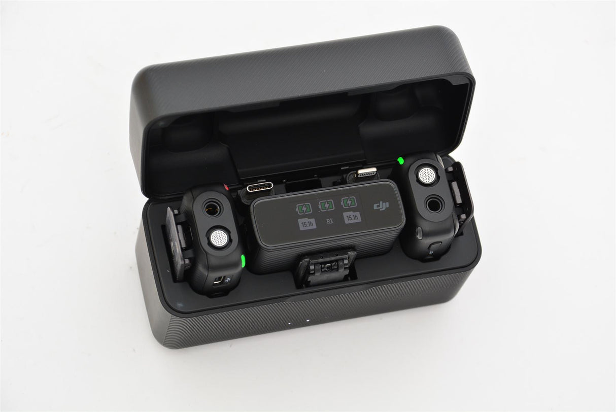 Used DJI Mic with 2 Transmitters and 1 Receiver + Charging Case