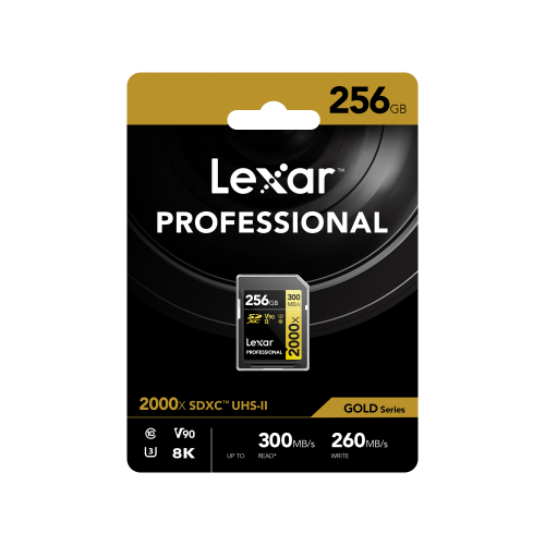 Lexar SDXC UHS-II - Pro Gold Series - V90 2000x 300MB/s - 256GB