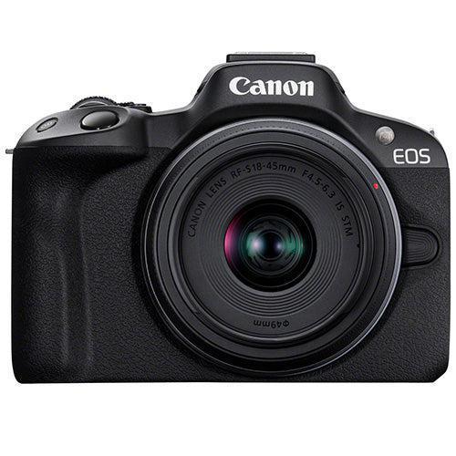 Canon EOS R50 Digital Camera- RF-S 18-45mm Lens - Black