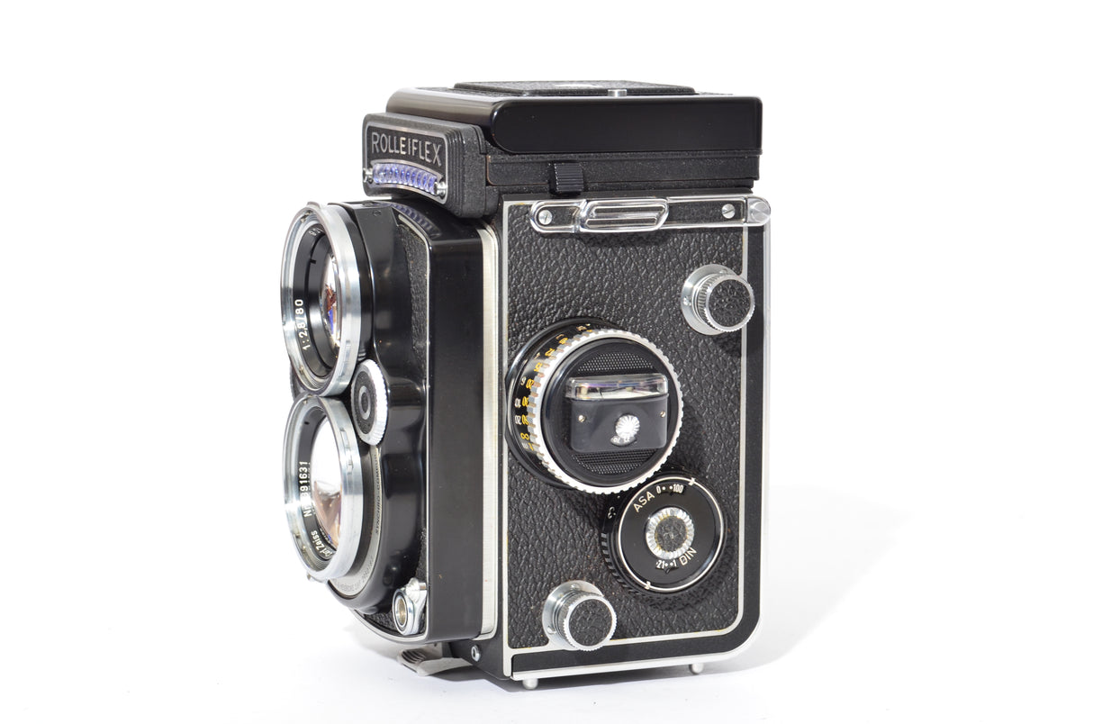 Used Rolleiflex 2.8F White Face With Original Leather Case