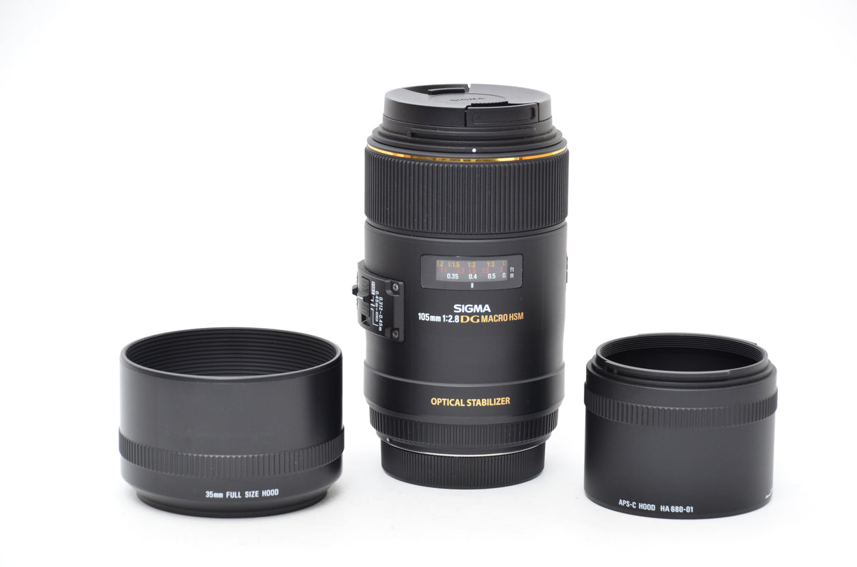 Used Sigma 105mm f/2.8 EX DG Macros OS Canon Fit Lens