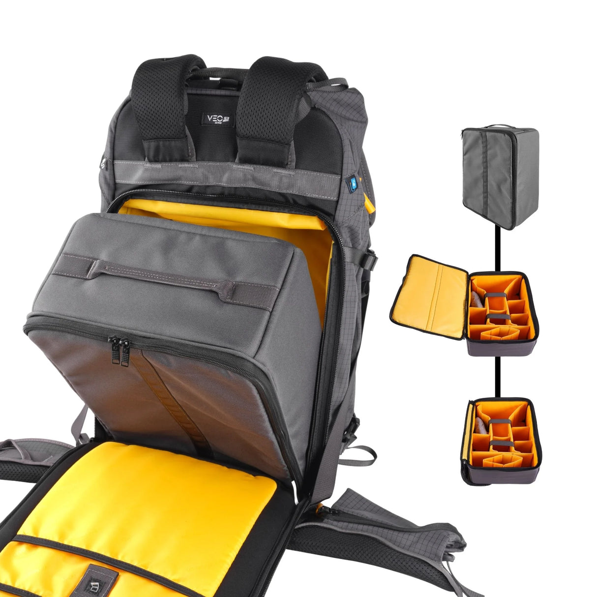 VEO ACTIVE 46 TREKKING BACKPACK - FOR DSLR - GREY
