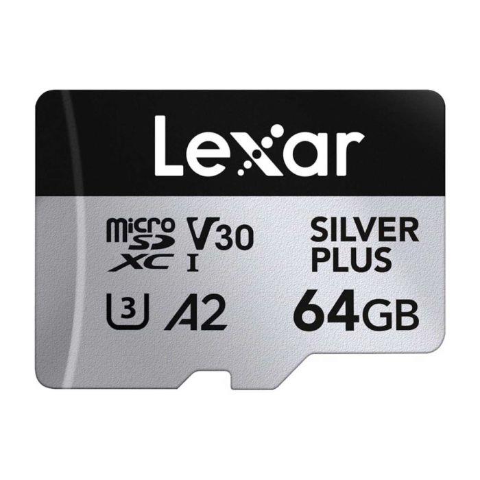 Lexar Professional MicroSDXC UHS-1 - Silver Plus Series - V30 R205/W100MB/s - 64GB