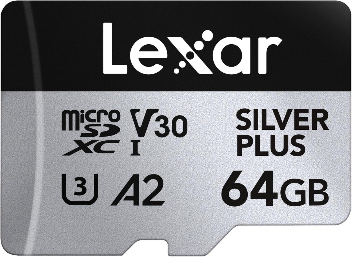 Lexar microSDXC Silver Plus UHS-1 64GB V30 R205/W100MB/s