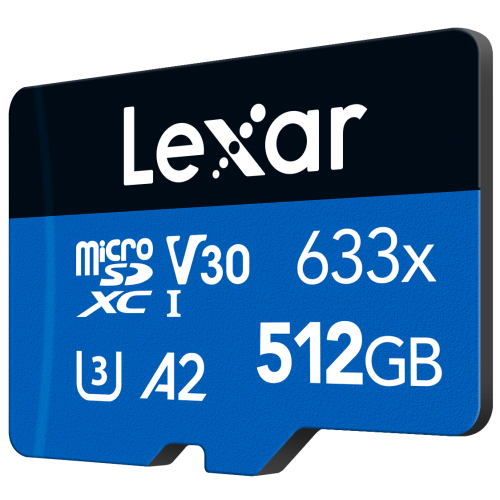 Lexar Micro SDXC UHS-1- Blue Series - V10 633x 100MB/s - 512GB