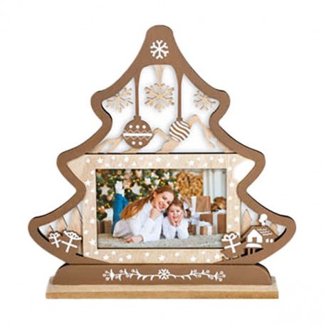 Christmas Tree Frames - 6x4" - Brown