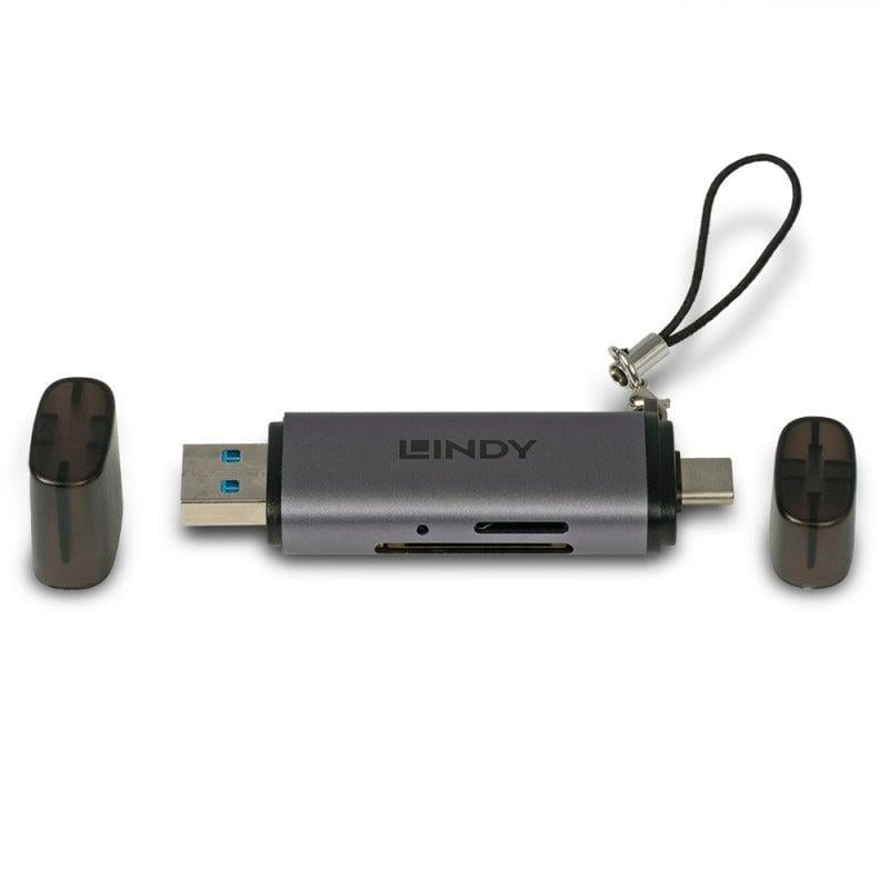 Lindy USB 3.2 Type C & A SD - Micro SD Card Reader