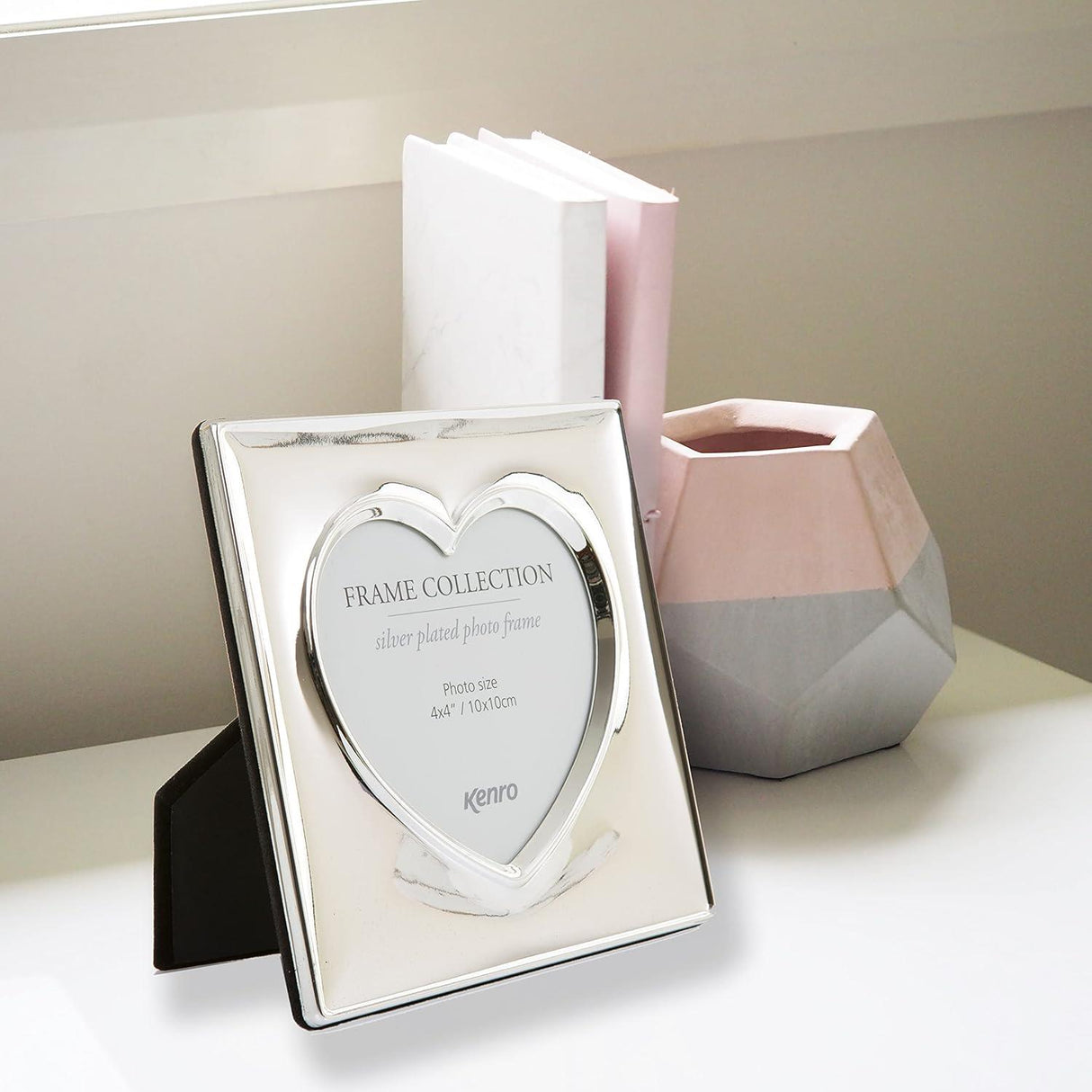 Kenro 4x4" Symphony Heart Frame Silver Plated