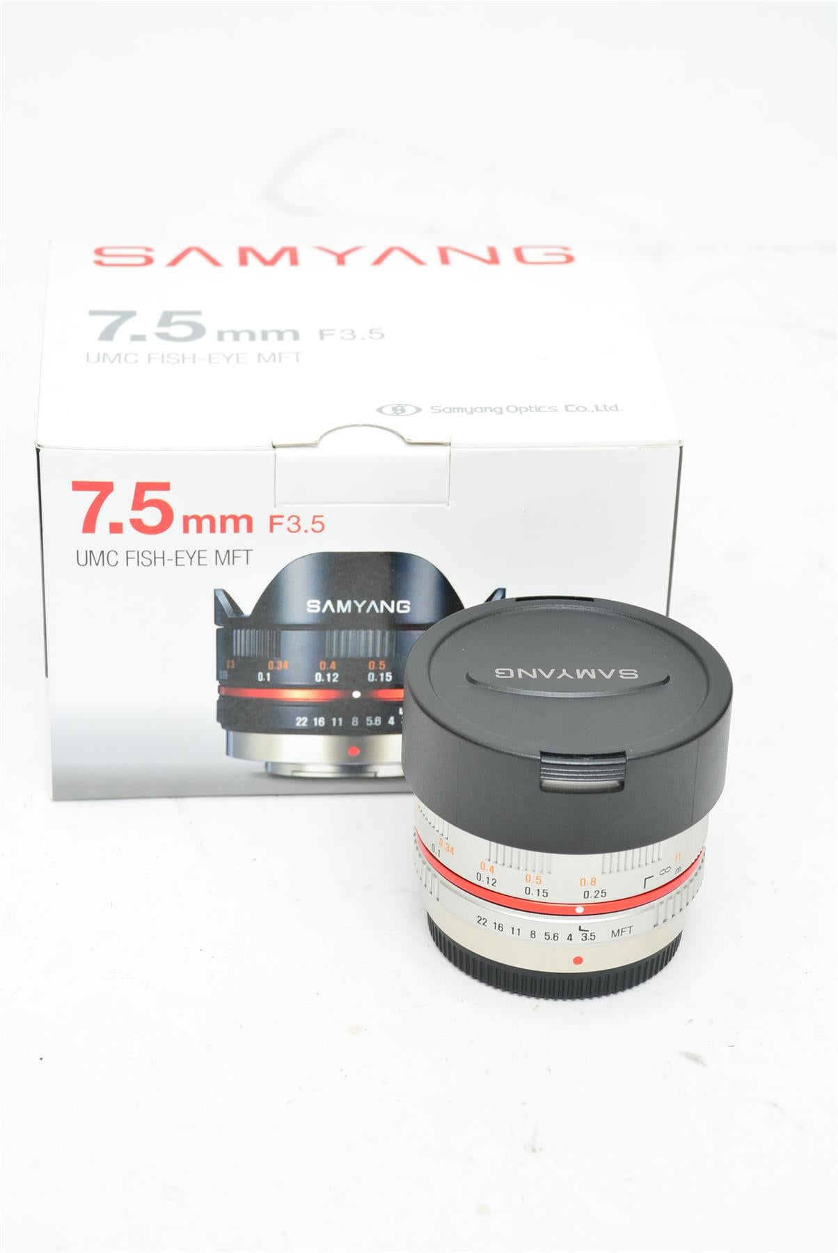 Used Samyang 7.5mm f/3.5 UMC Fisheye MFT Lens - Silver