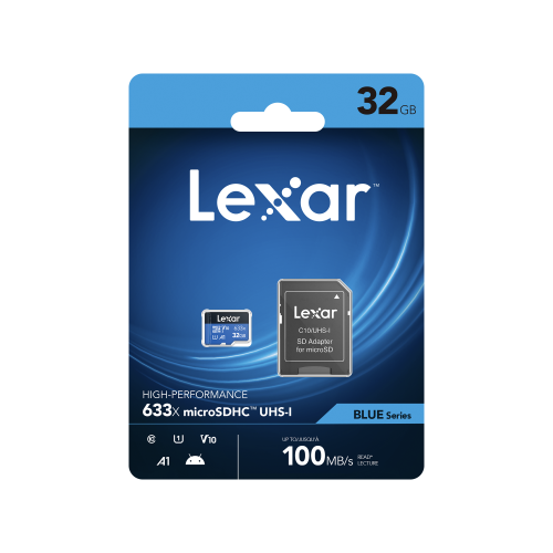 Lexar Micro SDHC UHS-1- Blue Series - V10 633x 100MB/s - 32GB