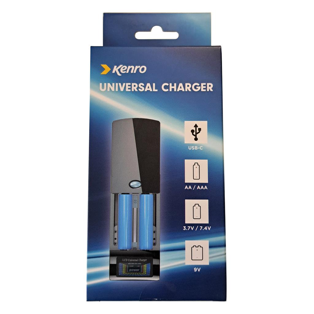 Kenro Universal Battery Charger - Black