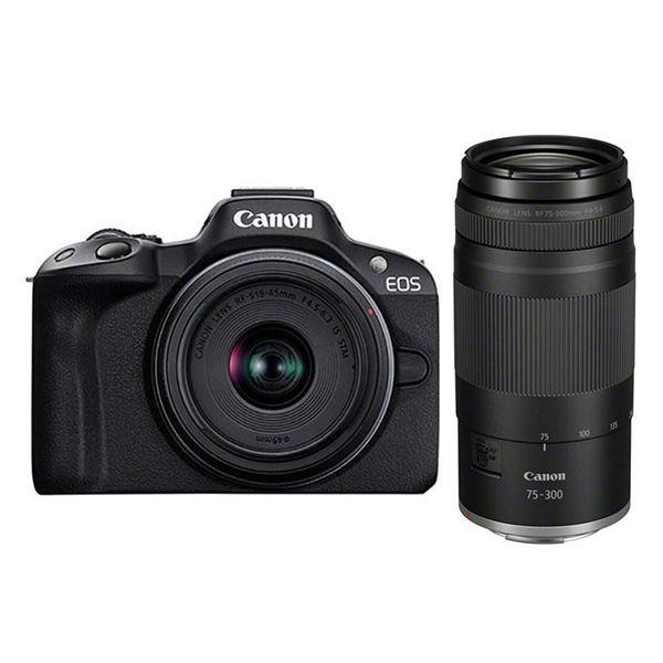 Canon EOS R50 APS-C Mirrorless Camera with RF-S 18-45mm + RF 75-300mm Lens