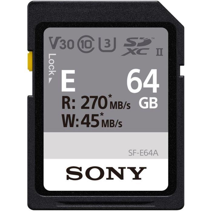 Sony E Series SDXC UHS-II V30 270x45 MB/s - 64GB - Memory card