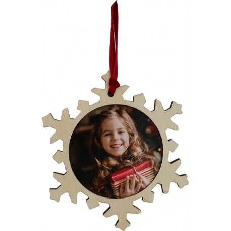 Adventa Wooden Insertable Ornaments - Snowflake