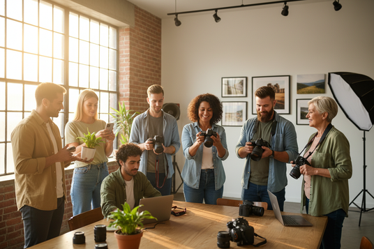 Workshops
Our photography workshops are group-based, paid sessions designed to build confidence and skills. Workshops run on scheduled dates and focus on beginner and intermediate learning, covering camera basics, editing, mobile photography, and genre-based techniques.