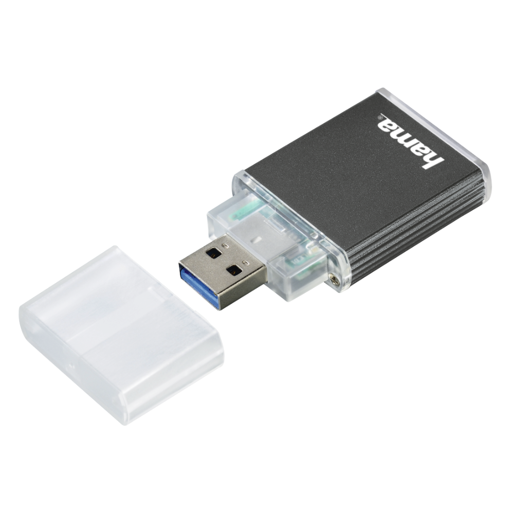 Hama USB 3.0 UHS II Card Reader, SD, Alu, anthracite