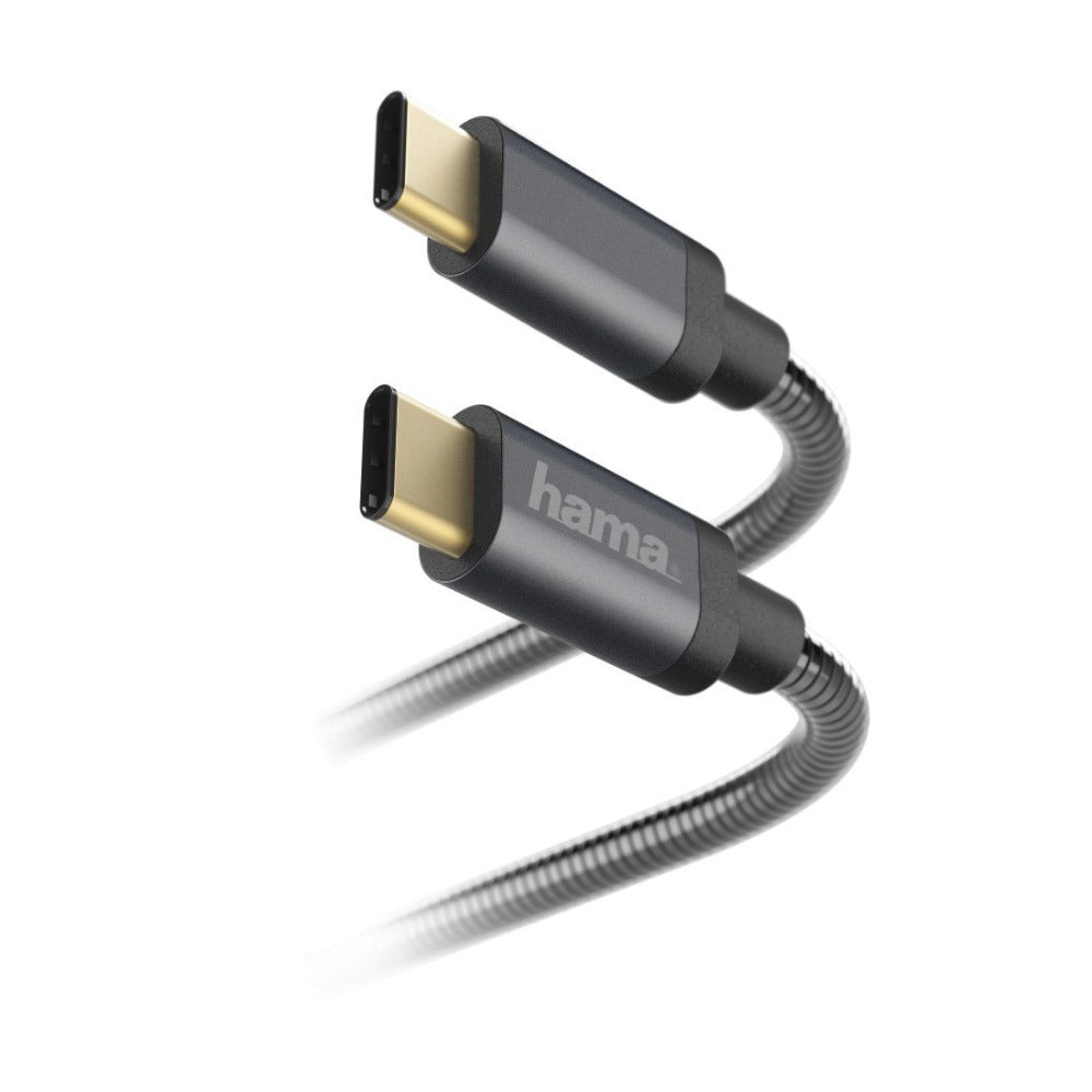 Hama "Metal" Charging/Data Cable, USB Type-C - USB Type-C, 1.5 m, anthracite