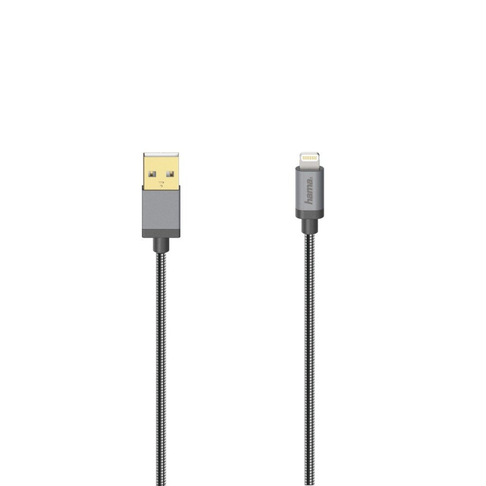 Hama USB Cable for iPhone/iPad with Lightning Connector, USB 2.0, Metal, 0.75 m