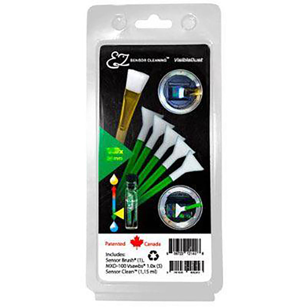 VisibleDust EZ Cleaning Kit Plus - 1.15ml Sensor Clean Sensor Brush and 5 Green Swabs (1.6x)