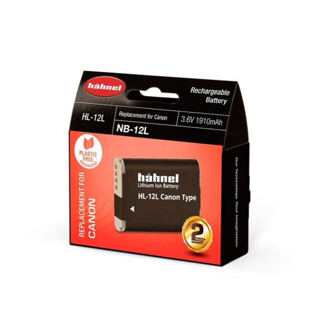 Hahnel HL-12L 3.6v 1910mAh - Canon NB-12L Replacement Battery