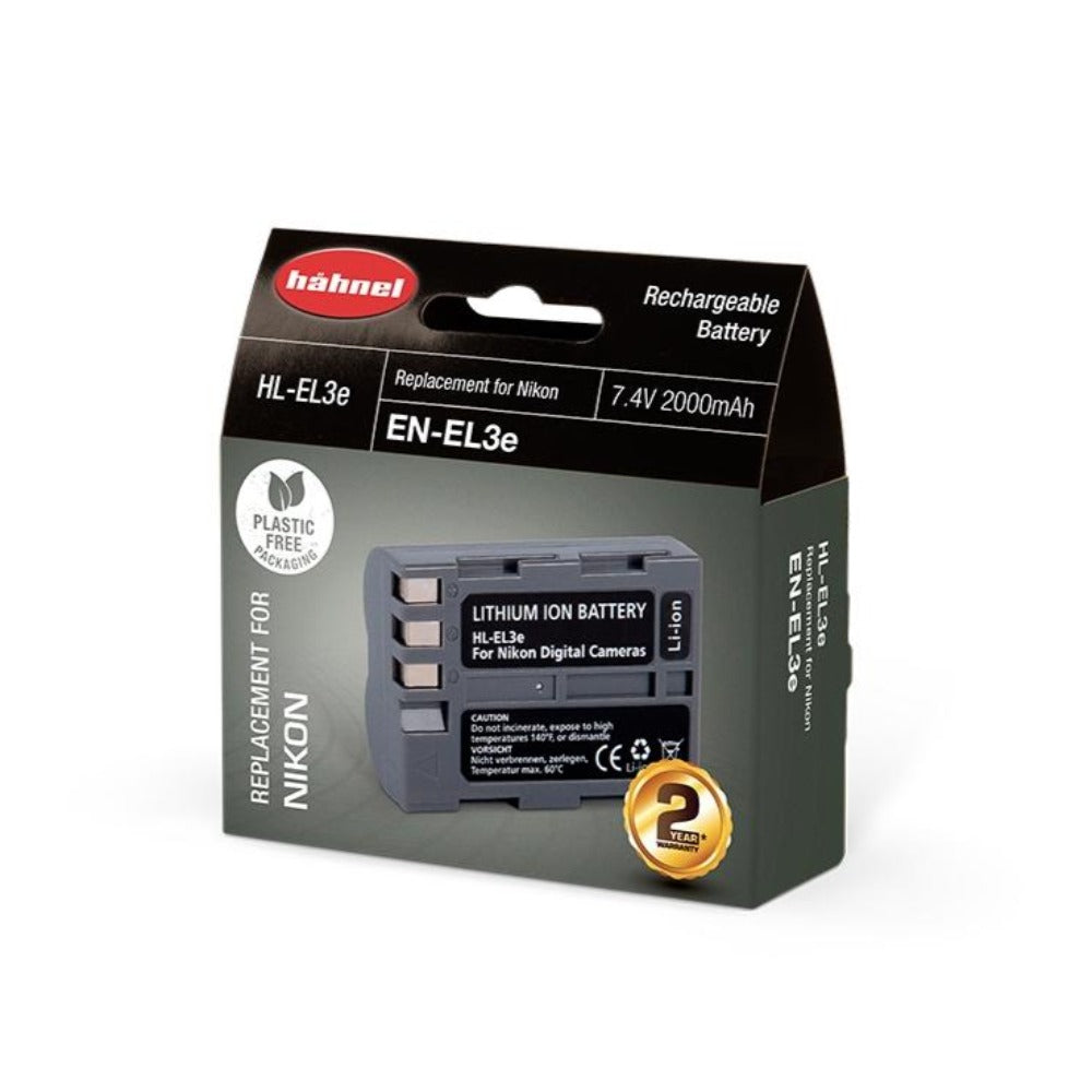 Hahnel HL-EL3e 7.4V 2000mAh - Nikon EN-EL3e Replacement Battery