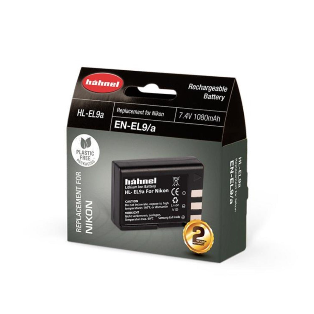 Hahnel HL-EL9a 7.4v 1080mAh Nikon EN-EL9 Replacement Battery