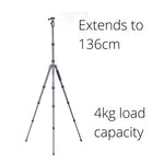 Vanguard VEO 3GO 235AB Aluminium Travel Tripod with Monopod Leg