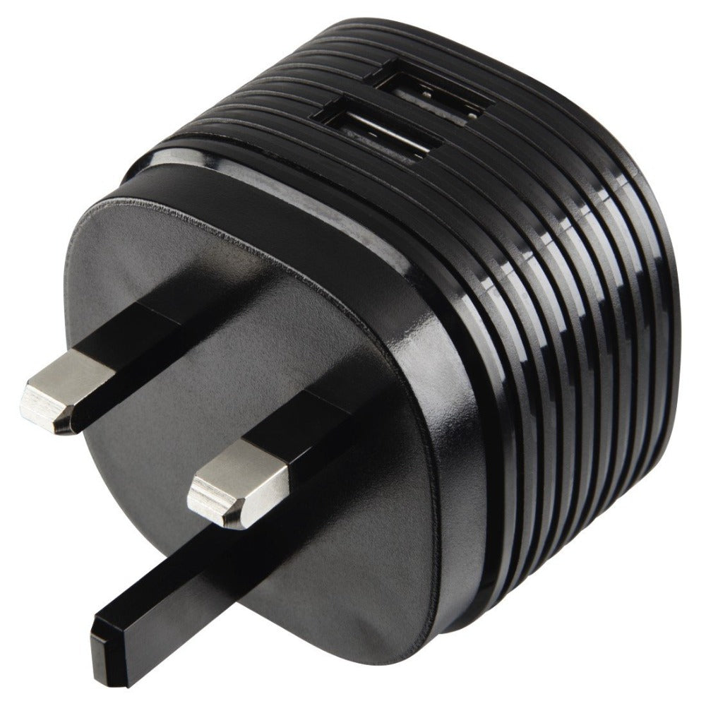 Hama "Dual" Charger Plug, 2x USB, 2.4A , black