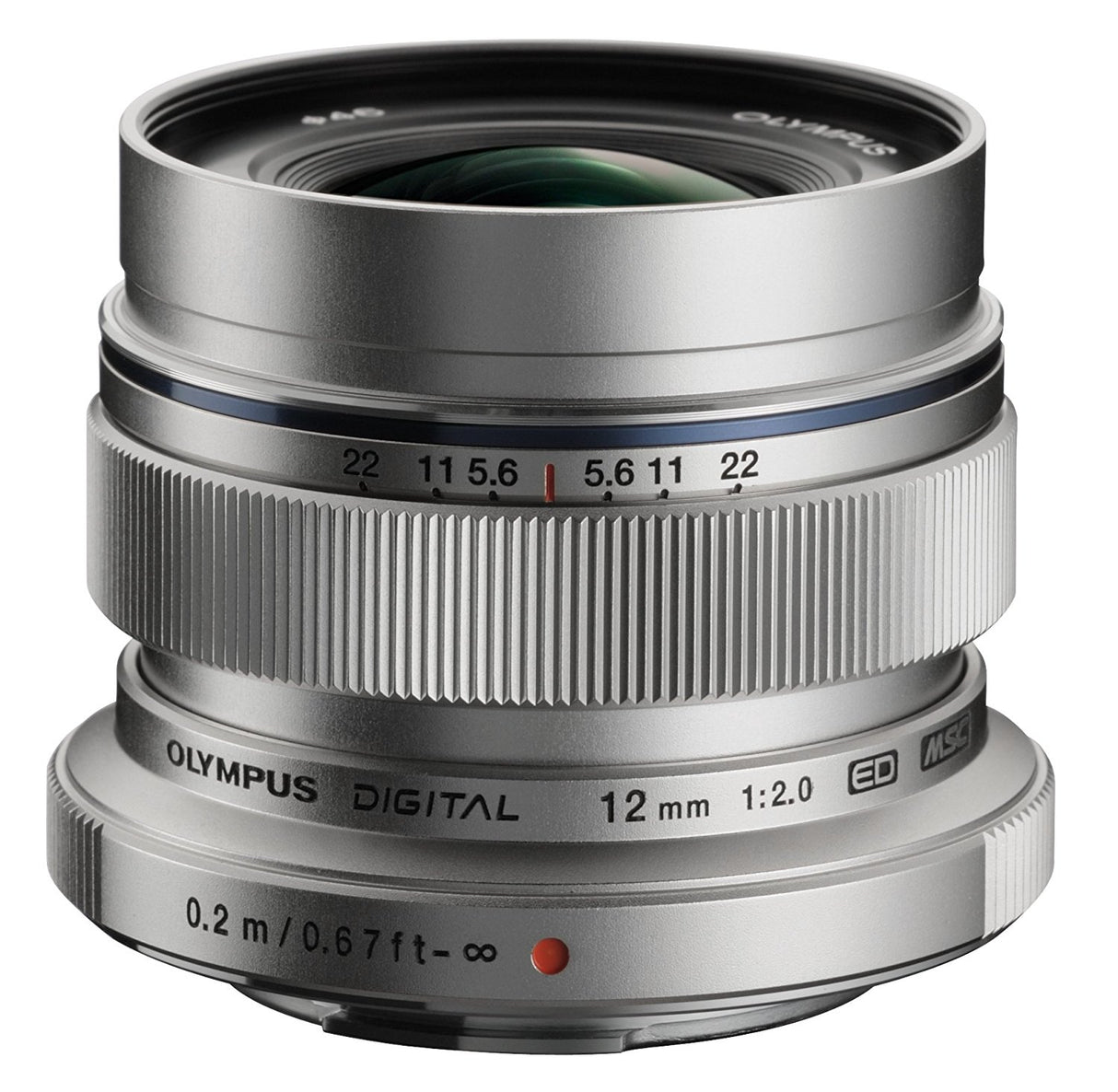 Olympus M.Zuiko 12mm f2.0 ED lens - Silver