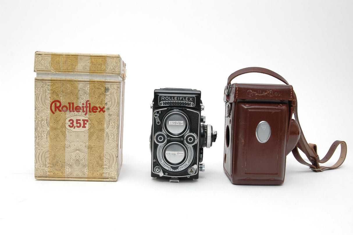 Used Rolleiflex 3.5F TLR Camera Carl Zeiss Planar F3.5 75mm Lens