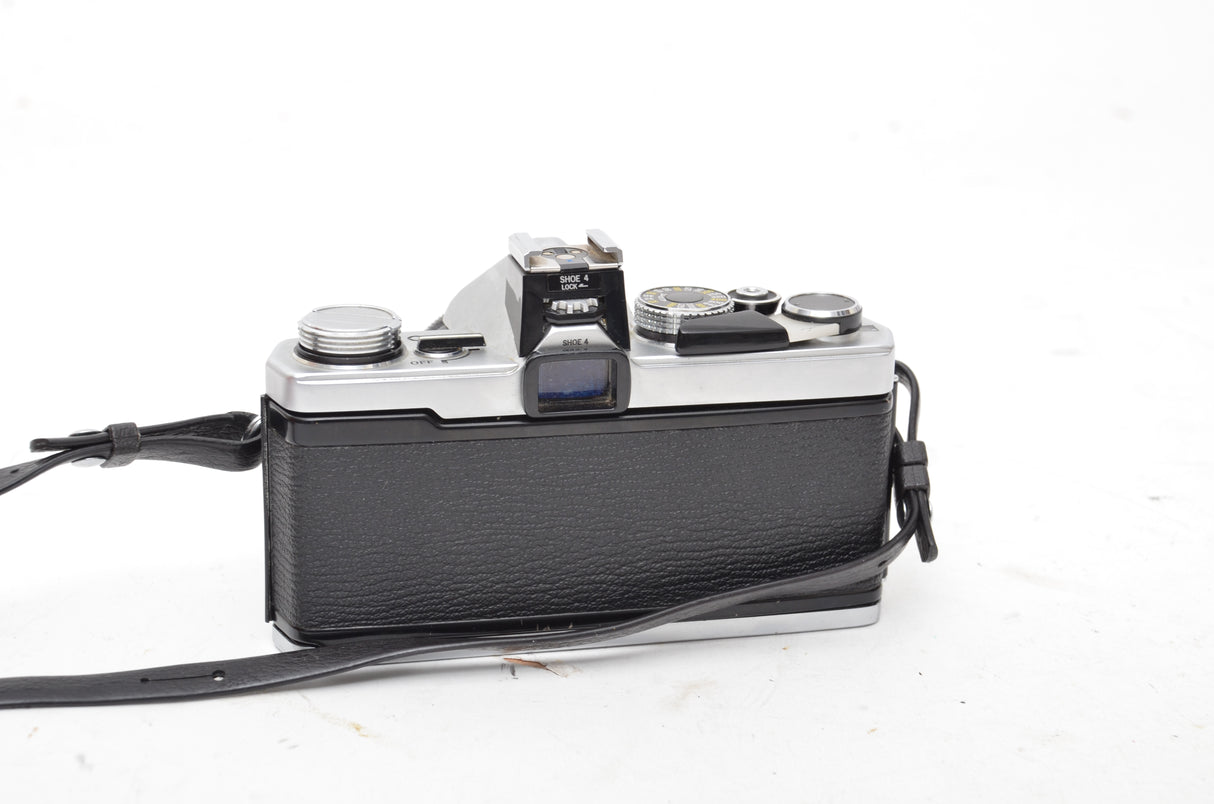 Used Olympus OM-1 SLR camera with Olympus Zuiko Auto-s 50mm f/1.8 lens