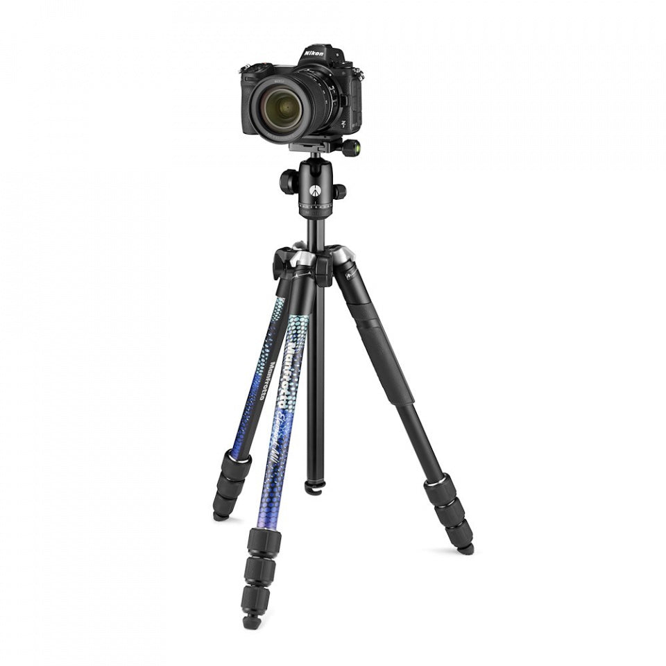 Manfrotto Element MII Blue - 4 section Aluminium Tripod with Ball Head