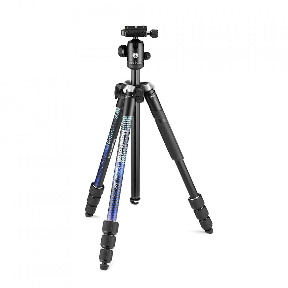 Manfrotto Element MII Blue - 4 section Aluminium Tripod with Ball Head
