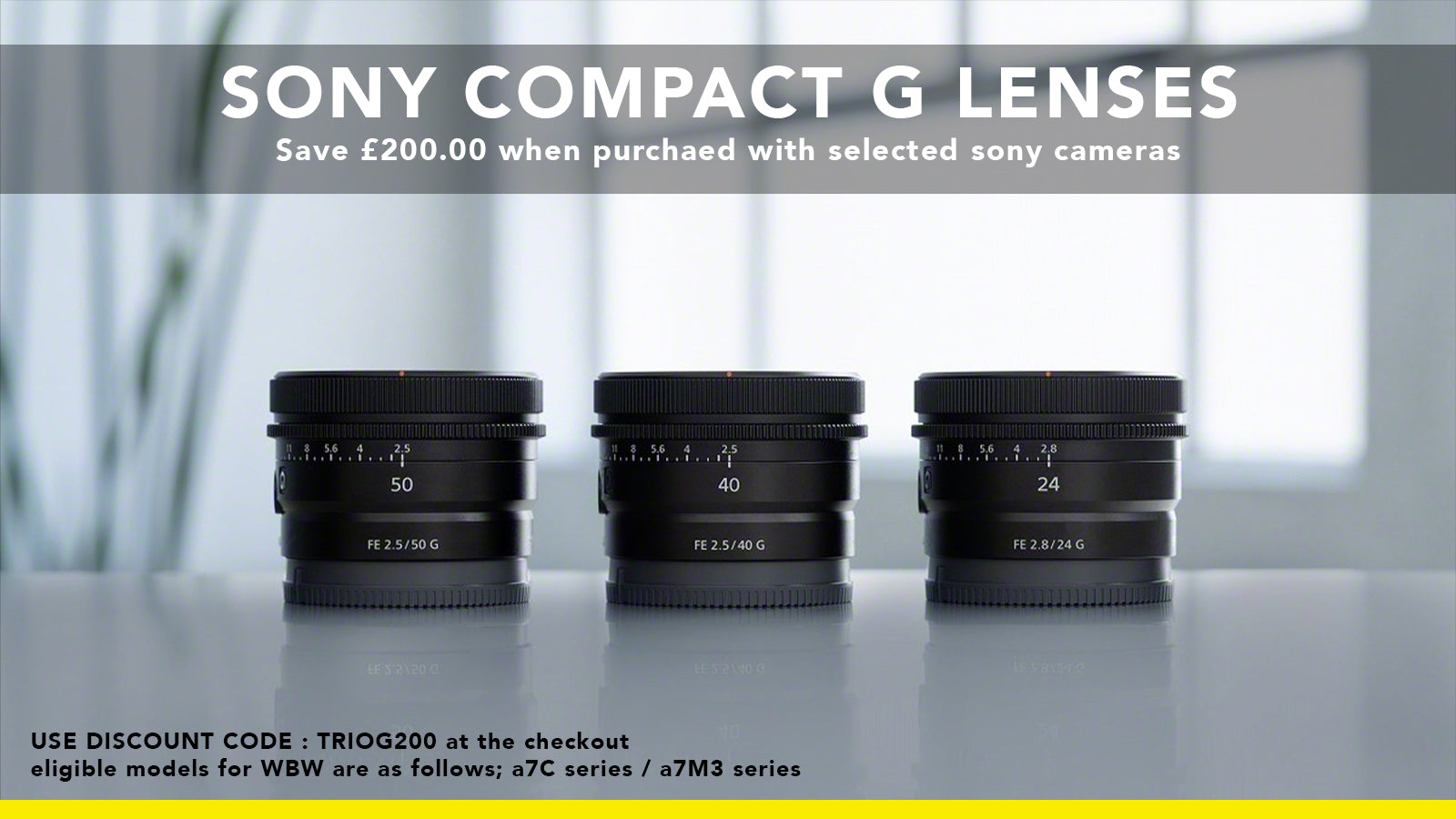 Sony Trio Compact G Lens Saving 2021