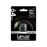 Lexar SDXC UHS-1 - Silver Plus Series -  V30 R205/W150MB/s - 64GB