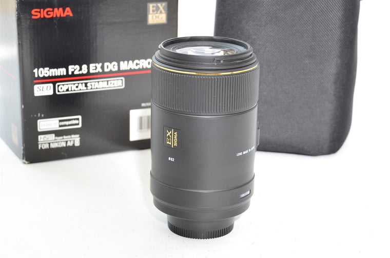 Used Sigma 105mm f/2.8 EX DG Macro OS Lens For Nikon