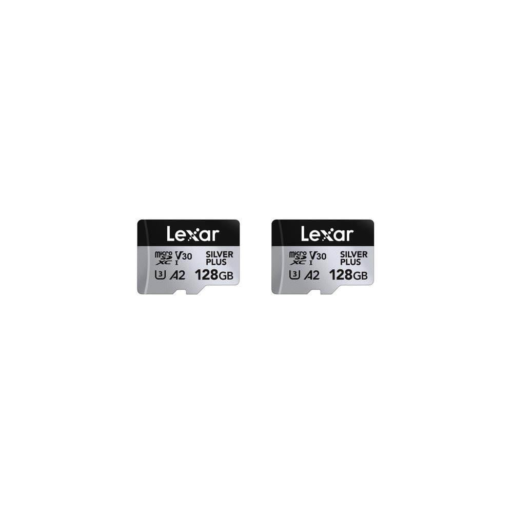 Lexar microSDXC Silver Plus UHS-1 128GB V30 R205/W100MB/s - 2PACK
