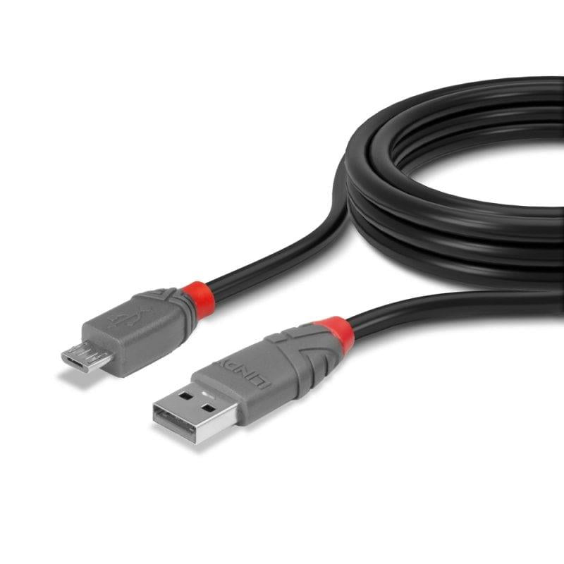 Lindy 1m USB 2.0 Type A to Micro-B Cable, Anthra Line