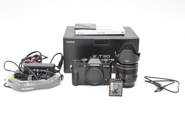 Used Fujifilm X-T30 Mirrorless Camera & 18-55mm XF Lens Black