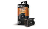 Duracell 20W 1C + 1A Fast USB Charger for Smartphones and Tablets