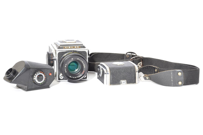 Used Kiev 88 with 80mm f/2.8 Volna 3 and 2x film backs